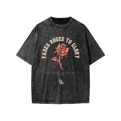 Faded Roses To Glory Washed Kids' T-Shirt
